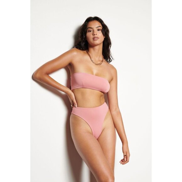 437 FOUR THREE SEVEN Aubrey Red Bandeau Bikini Top, Size M - Picture 8 of 13